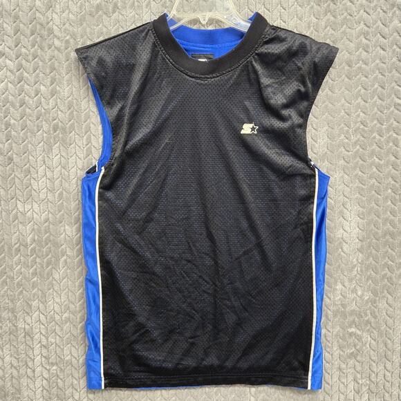 Vintage STARTER Basketball Jersey Men’s Reversible Sleeveless Size Large Blue - Picture 1 of 8